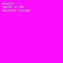 #FA0EFD - Magenta / Fuchsia Color Image